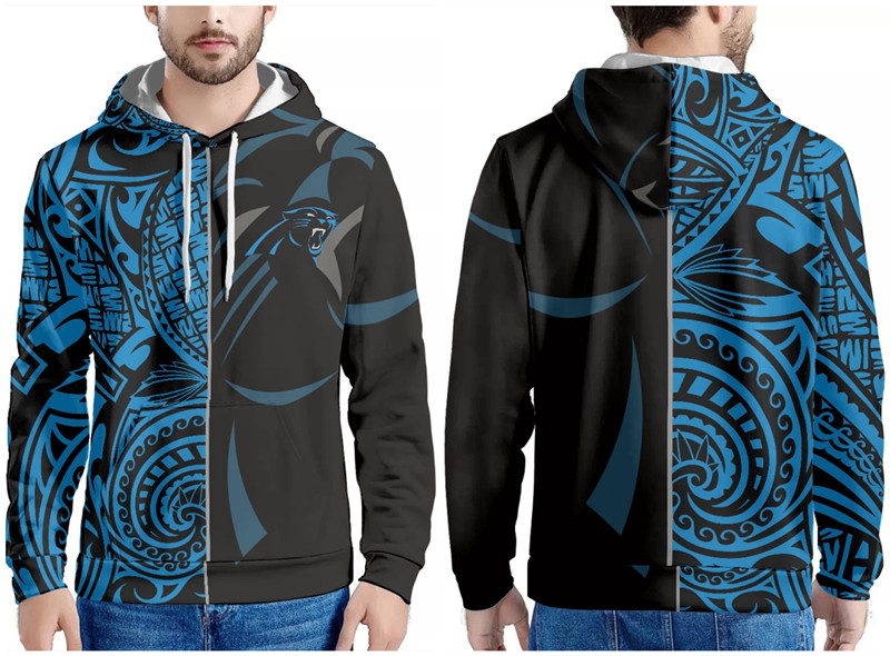 Men's Carolina Panthers Black/Blue Pullover Hoodie